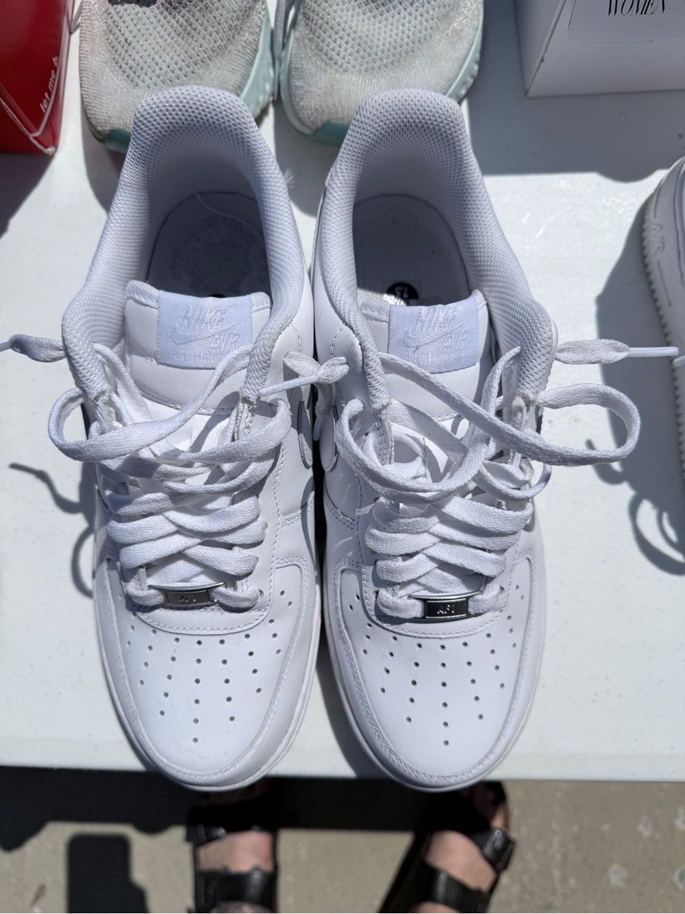 Nike White Low-Top Leather Sneakers